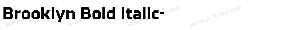 Brooklyn Bold Italic字体转换